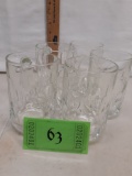 Set of 5 heavy glass mugs