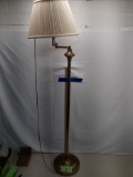 brass floor lamp with reading arm
