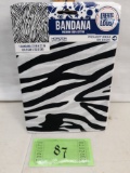 Ten 22x22 Zebra Pattern bandanas