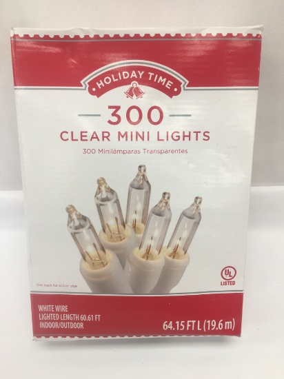 Holiday Time 300 Clear Mini Lights (64.15 Ft Long)