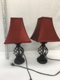 (2) Metal Desk Lamps