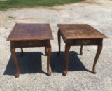 (2) 1 Drawer End Table