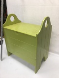 Nice Real Wood Green Toy Box