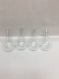 (4) Pyrex 250ml Borosilicate Flasks