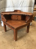 Vintage Corner Table with 1 Drawer