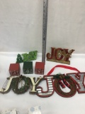 Box Lot of JOY Christmas Décor