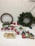 Box Lot/Christmas Wreath, Christmas Cards, Joy Décor, NOEL Décor