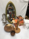 Box Lot/Oval Look Mirror, Harvest Collection Turkey Teapot, ETC