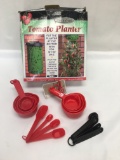 Box Lot/Measuring Cups and Tomato Planter