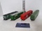 HO Scale, Train car lot, Evergreen, AT&SF Santa Fe, Burlington Northern, BN