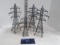 Decor Lot, 4 plastic electrical towers, 3 tall, 1 short