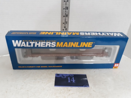 HO Scale, Walthers Mainline, 75' Pback Flatcar, PA, WAL9105216
