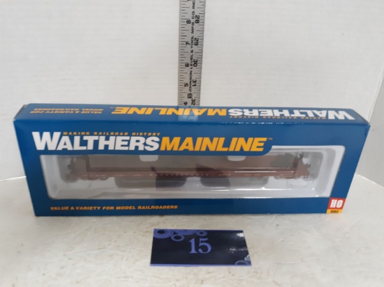 HO Scale, Walthers Mainline, 75' Pback Flatcar,PA, WAL9105215