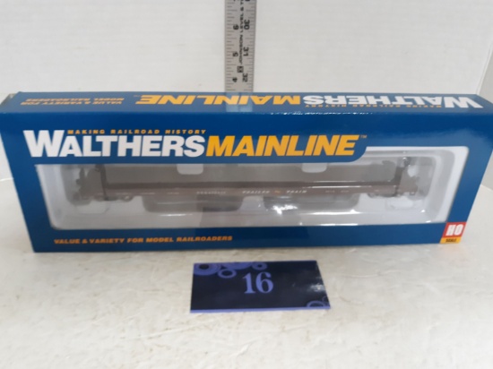 HO Scale, Walthers Mainline, 75' Pback Flatcar, Trailer, WAL9105217