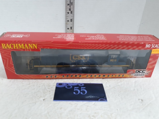 HO Scale, Bachman DCC Sound, CSX 8013 Dark Future, 67202 EMD SD40-2 Diesel