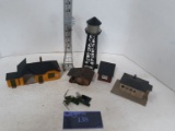 Decor Lot, 4 small buildings, house etc, two towers