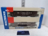 HO Scale, Walthers Ready to Run, Wood Chip Gondola x2, WAL932261305