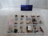 Organizer box with scenery pieces