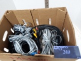 cables and plug strip lot