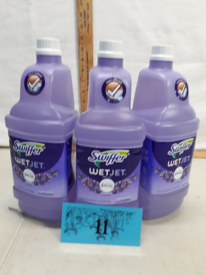 Three bottles Swiffer Wet Jet Lavender with Febreze