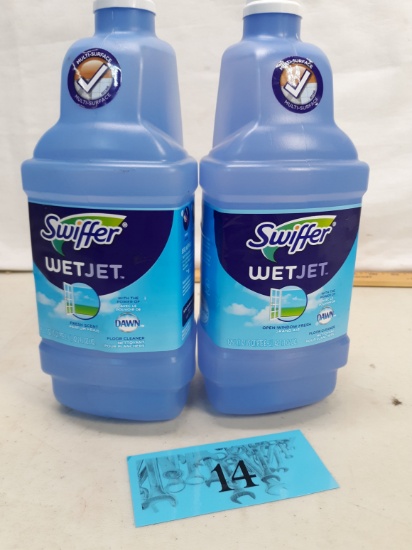 Two bottles Swiffer Wet Jet with Dawn Open Window Fresh
