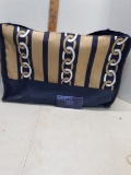 Blue and Beige Tote Bag