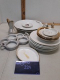 Cermic Lot, plates, bell, saucers, ewer, etc