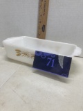 Fire King Wheat milk glass loaf pan