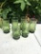 (6) Green Colored Drinking Glasses