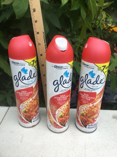 (3) 8oz Glade Red Honeysuckle Nectar Sprays