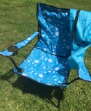 Blue Polka Dot Folding Chair