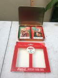 Coca Cola Nostalgia Playing Cards Set/2 Packs in Décor Tin/1995