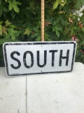 One Sided SOUTH Metal Sign