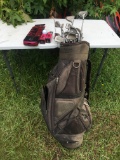 Cart Golf Bag with Clubs and 19 Balls