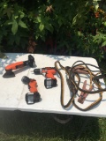 Black and Decker 12V Battery Powered Tool Set and Jumper Cables