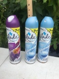 (3) 8oz Glade Sprays/2 Powder Fresh and 1 Lavender & Peach Blossom