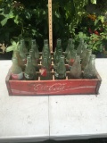 Old Wooden Coca Cola Crate with Bottles