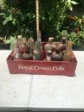 Old Plastic Royal Crown Cola Crate with Bottles