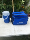 Insulated Cooler and Rubbermaid Water Jug