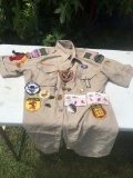 Boy Scouts of America Uniform Top and Misc Pins and Patches