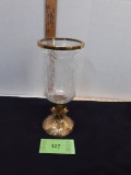 Brass & Glass Candle Holder