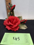 Porcelain Red Rose Made in Italy