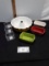 Bunt Cake pan, 3 baking dishes, 3 plastic containers