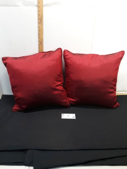 Set of Burgundy Decorative Pillows