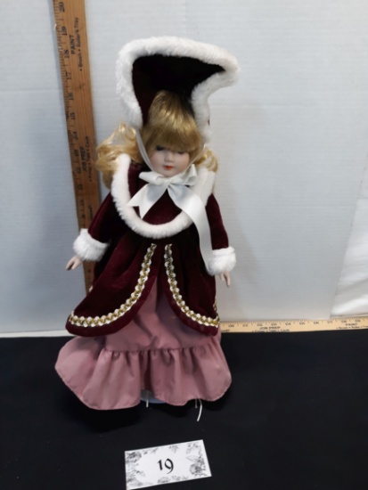 Porcelain Doll w/stand