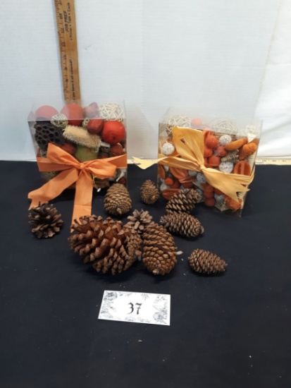Pine Cones, 2 New pks of Harvest Decor