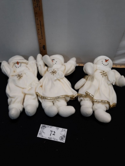 White Decorative Plush Snowmen