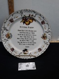 Kitchen Prayer Plate w/stand
