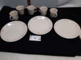Corelle Dishes, 3 plates, 5 saucers, 5 Cups