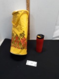 Vintage Thermal Bag, Cup w/lid and suction cup on bottom